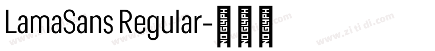 LamaSans Regular字体转换